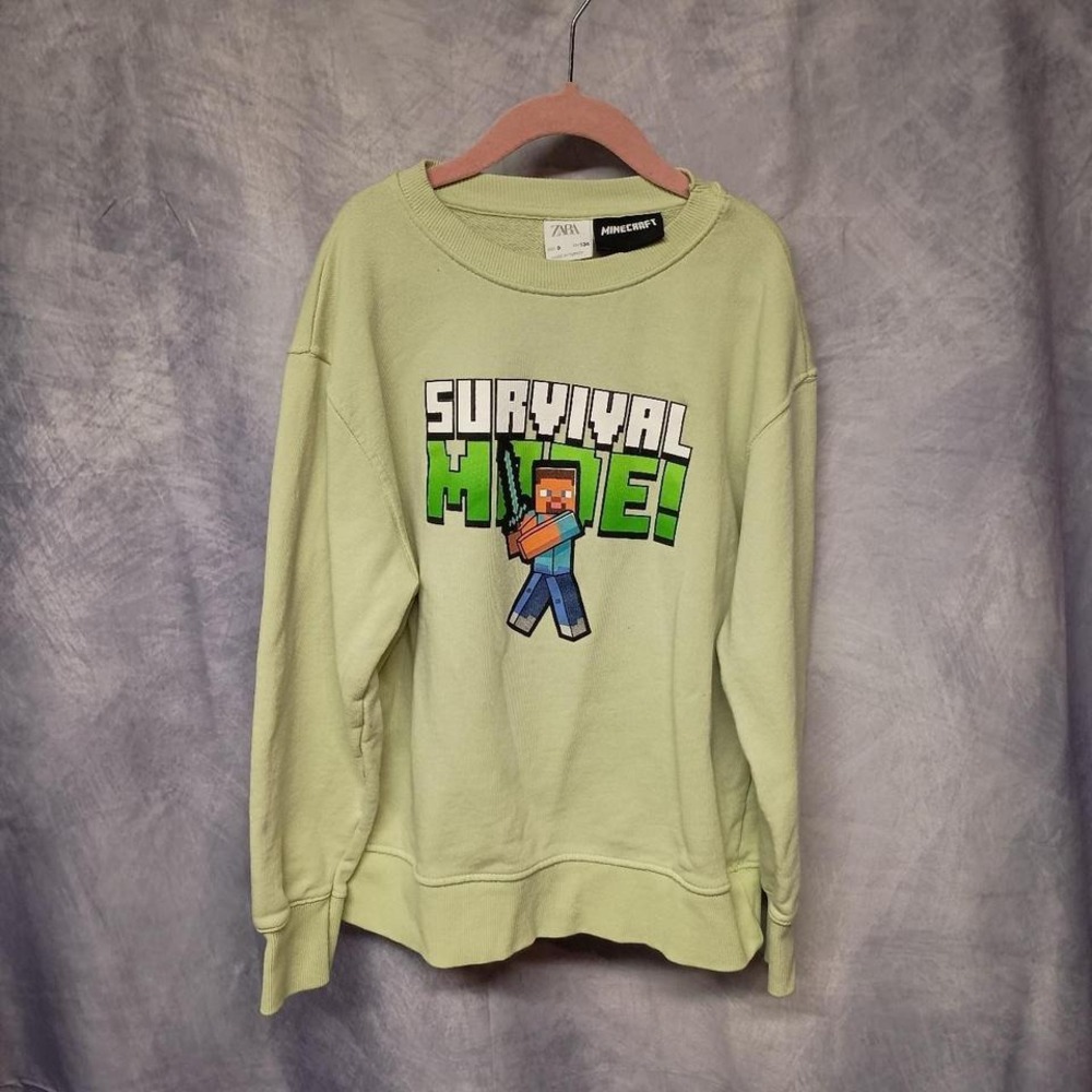 Zara Youth Minecraft Graphic‎ Sweatshirt